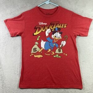 Disney Duck Tales Shirt Adult Small Red Uncle Scrooge McDuck Graphic Tee